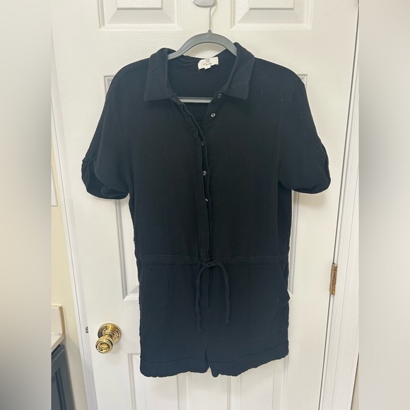 Black Romper with a Tie - Picture 1 of 4